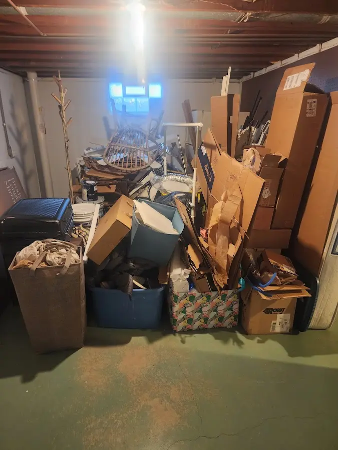 Roll-off dumpster container at job site for 8 Yard Dumpster Rental in Bolingbrook